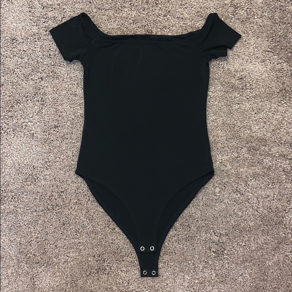 Stretchy off-shoulder bodysuit